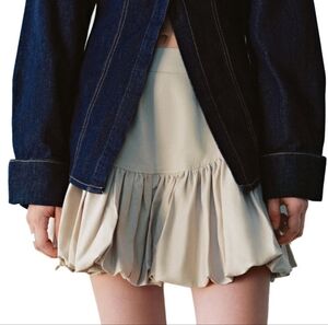Large Urban Revivo Beige Bubble Skirt